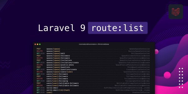 route:list reinvented in Laravel 9
