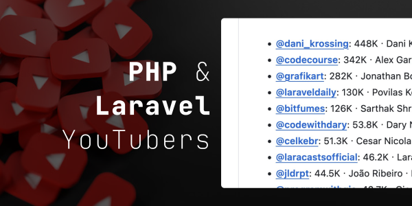 A complete list of PHP & Laravel Youtube Channels