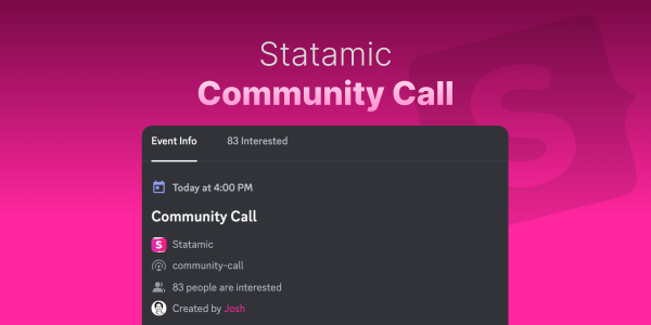 Statamic Community Call