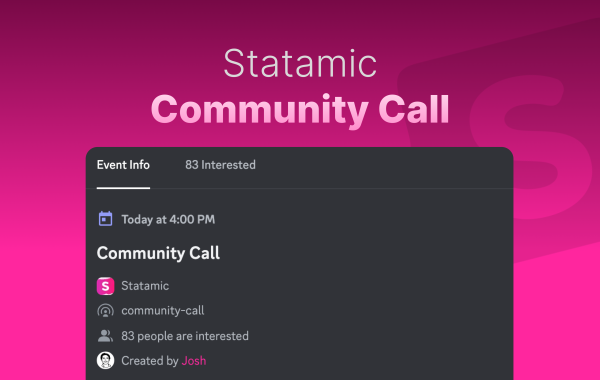 Statamic Community Call