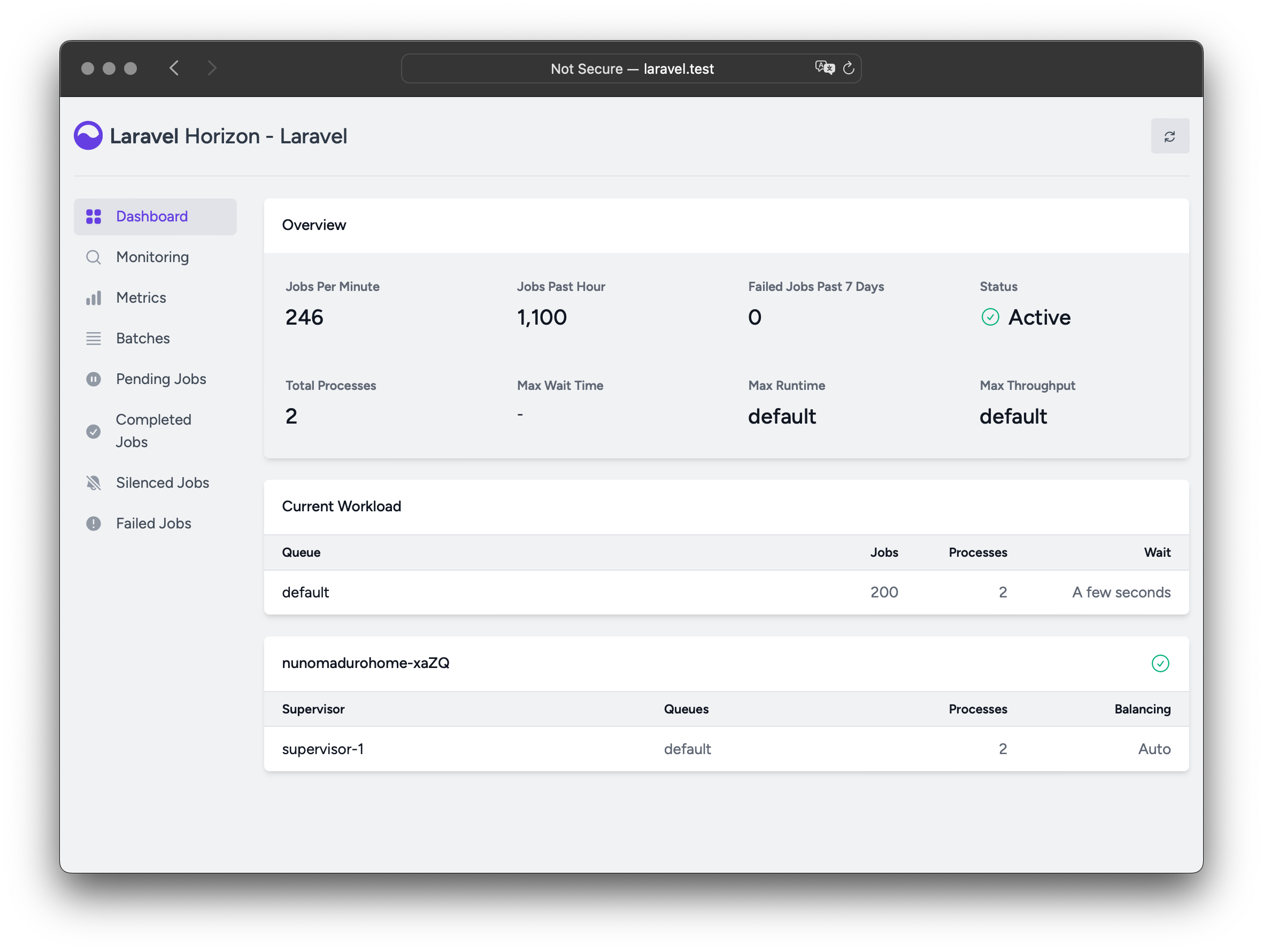 Laravel Horizon screenshot 1