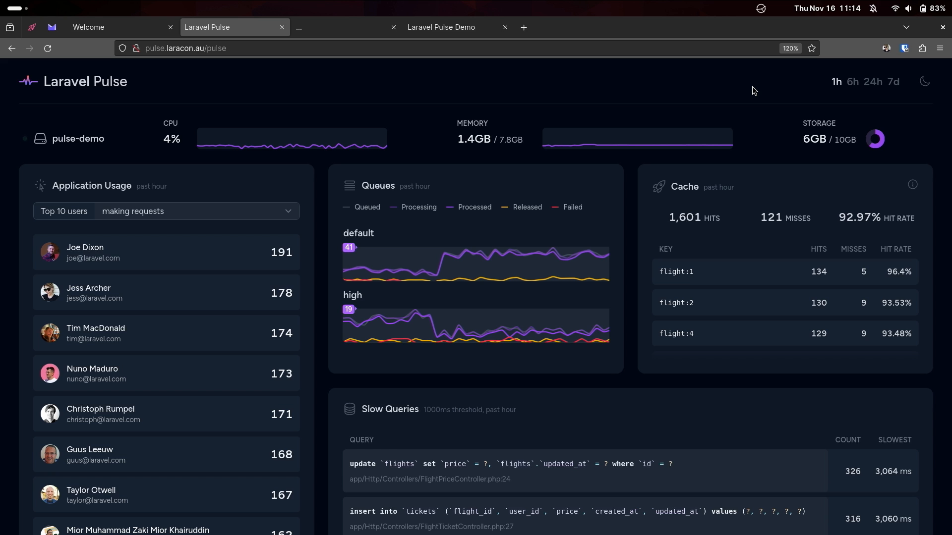 Laravel Pulse screenshot 1