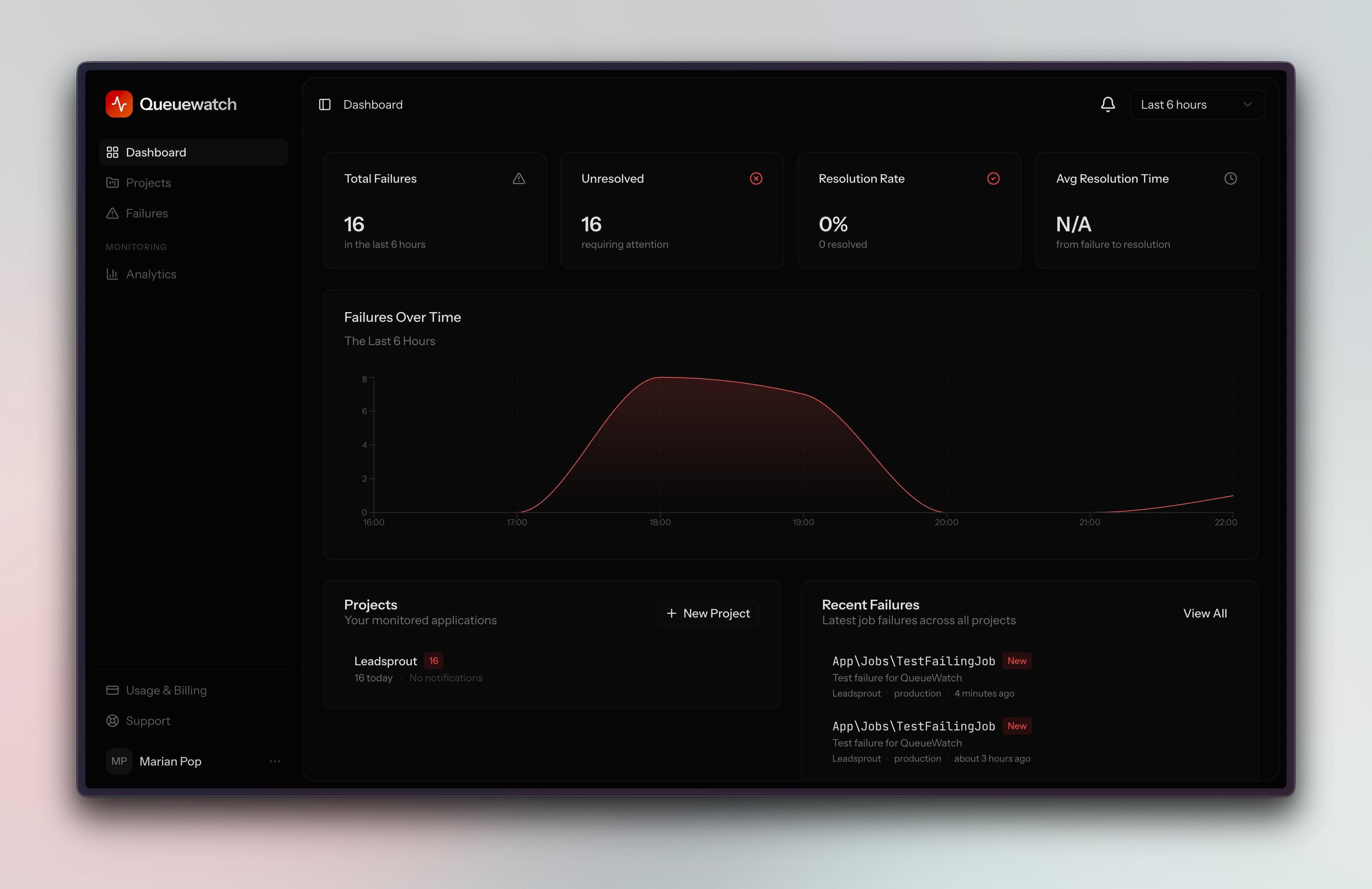 Queuewatch screenshot 2